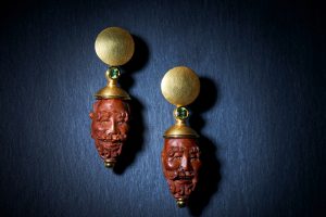 Ohrschmuck Gesichter mit Peridot