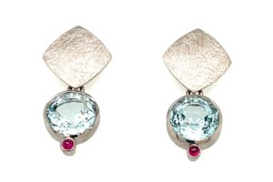 Ohrschmuck Aqua Rubin