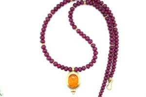 Collier Mandaringranat-Rubin