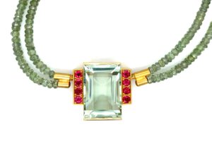 Wechselschließe Prasiolith Spinelle